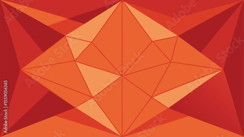 Geometric abstract design with orange and red tones suitable for various projects