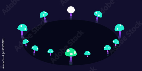 Colorful abstract circles and balls create a whimsical pattern, like an autumn sky with rain-kissed drops under a vibrant umbrella