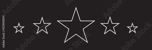 Five stars rating icon.
