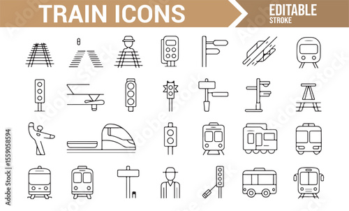 Vector Train Symbols for Transportation Design
