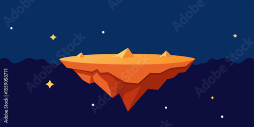 Abstract blue and white origami paper boat floating on a starry sea, a festive Christmas travel concept