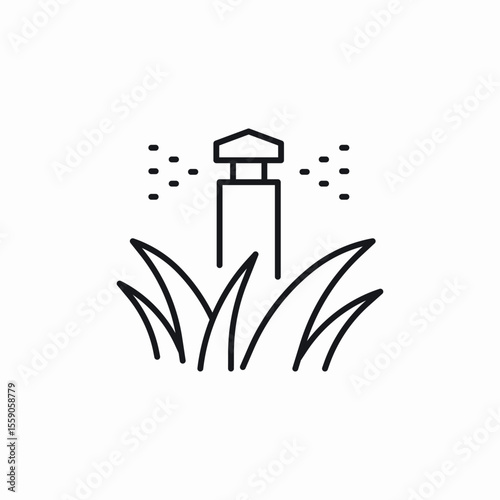 automatic watering icon sign vector