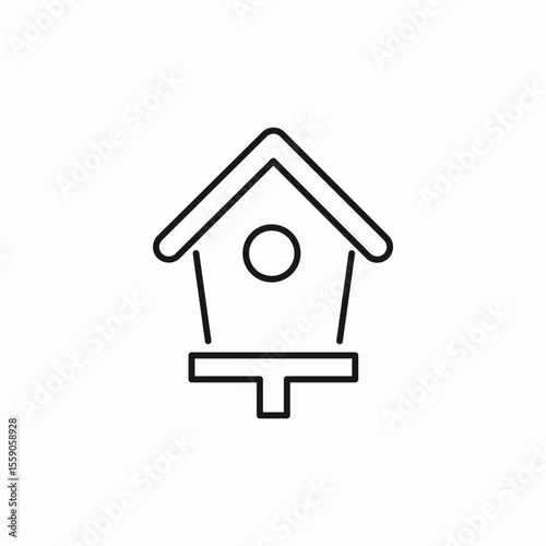 bird house icon sign vector