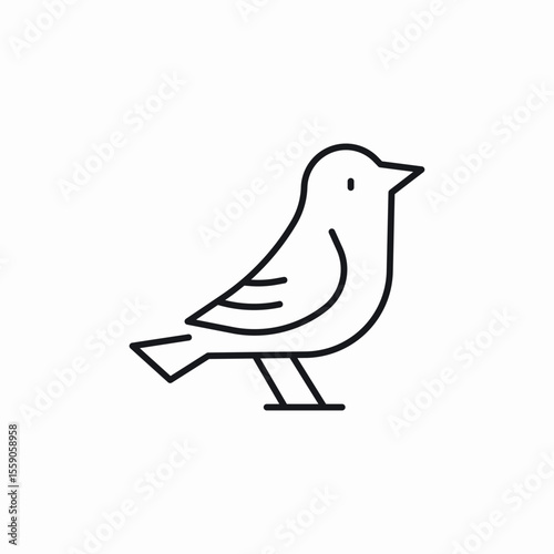 bird sit icon sign vector