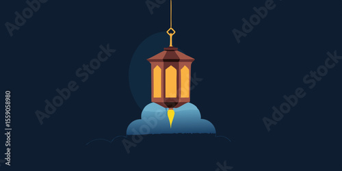 Red lanterns glow against the night sky, illuminating the golden domes and old architecture of a Russian orthodox cathedral