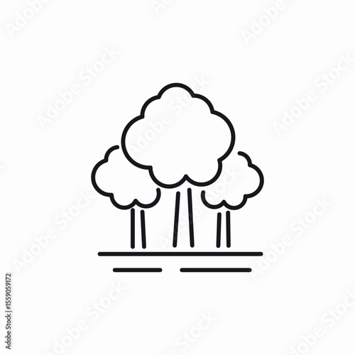 bush forest icon sign vector