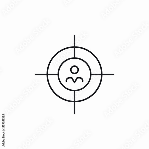 business target icon sign vector