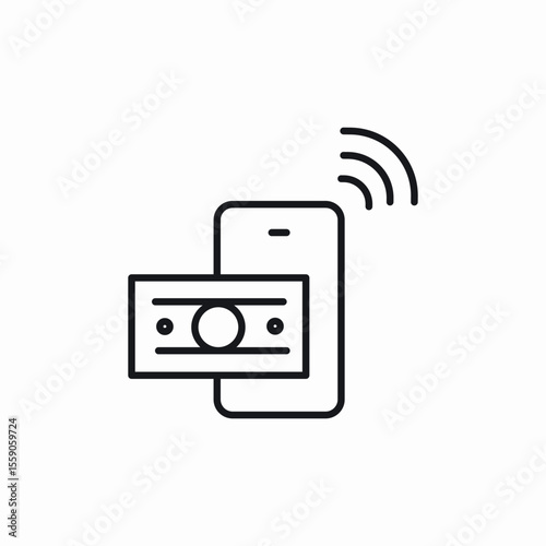 cellphone mobile payments icon sign vector