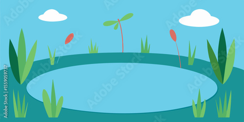 A vibrant spring meadow with green grass, colorful flowers, and a clear blue sky captures the essence of nature's growth under the warm sunlight