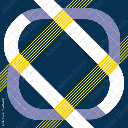 Modern geometric abstract design with overlapping shapes and dynamic color palette