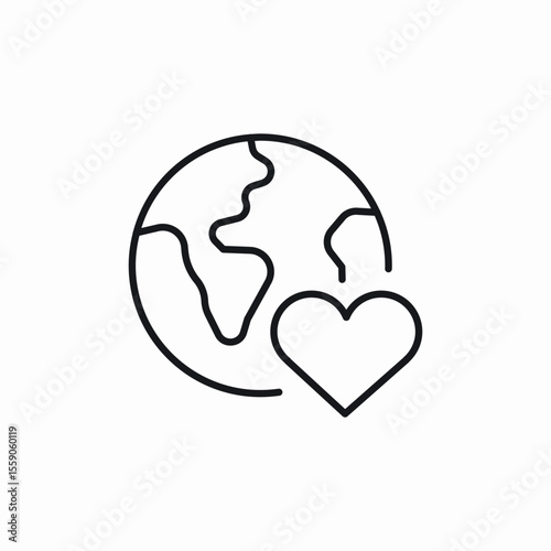 earth care icon sign vector