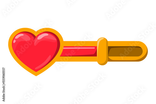 Health bar vector game icon. Mobile game design element. Part of gaming interface. Life level.