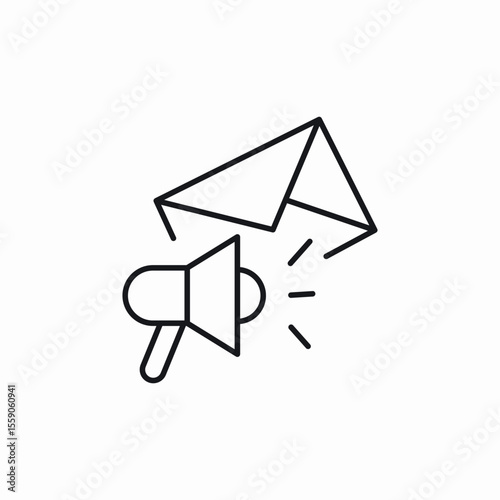 message marketing icon sign vector