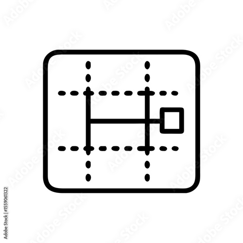 Resize grid icon in black line style on white background