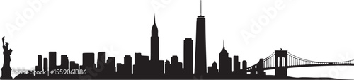 New York City Skyline Silhouette