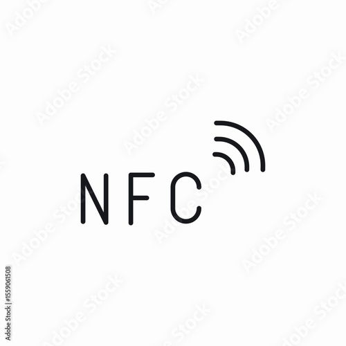 nfc pay icon sign vector