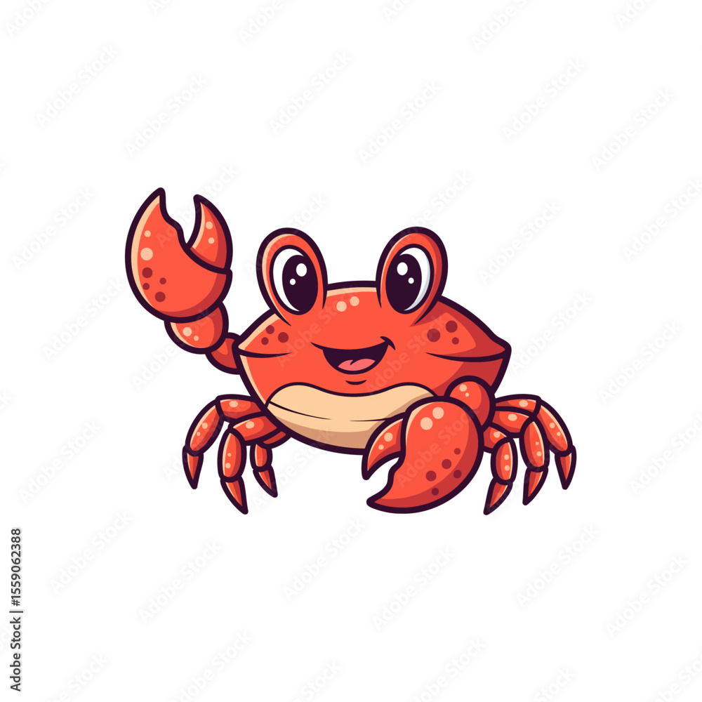 Fototapeta premium Cute sea creature icons very cool design