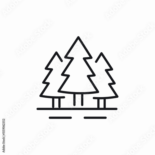 spruce forest icon sign vector