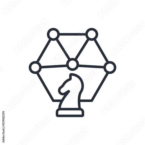 strategic alignment icon. vector.Editable stroke.linear style sign for use web design,logo.Symbol illustration.