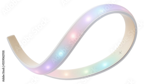 Flexible smart LED strip lights that can be trimmed to fit around the perimeter of a bedroom ceiling, allowing for customizable mood lighting.