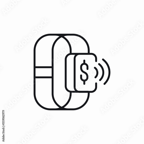 watch transactions icon sign vector