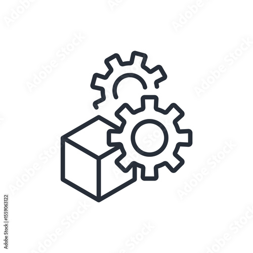 business model icon. vector.Editable stroke.linear style sign for use web design,logo.Symbol illustration.