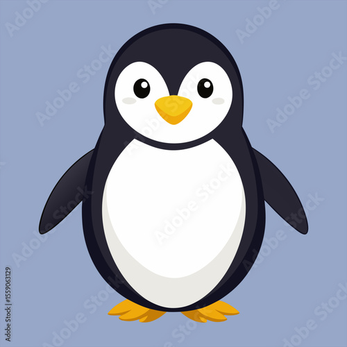 Penguin standing on the glacier	