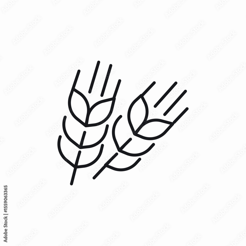Fototapeta premium wheat product icon sign vector