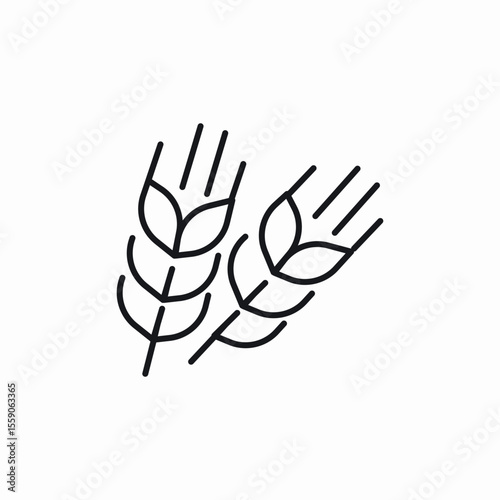 wheat product icon sign vector