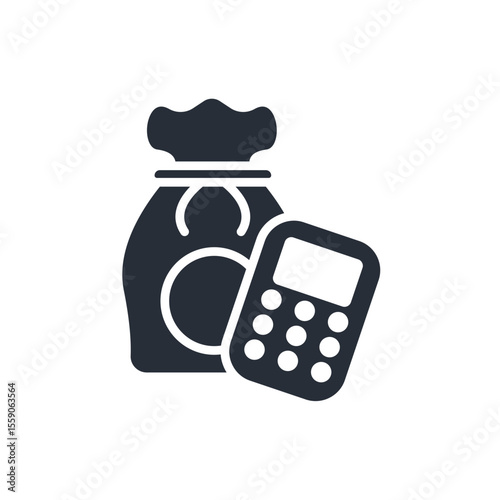 budget icon. vector.Editable stroke.linear style sign for use web design,logo.Symbol illustration.