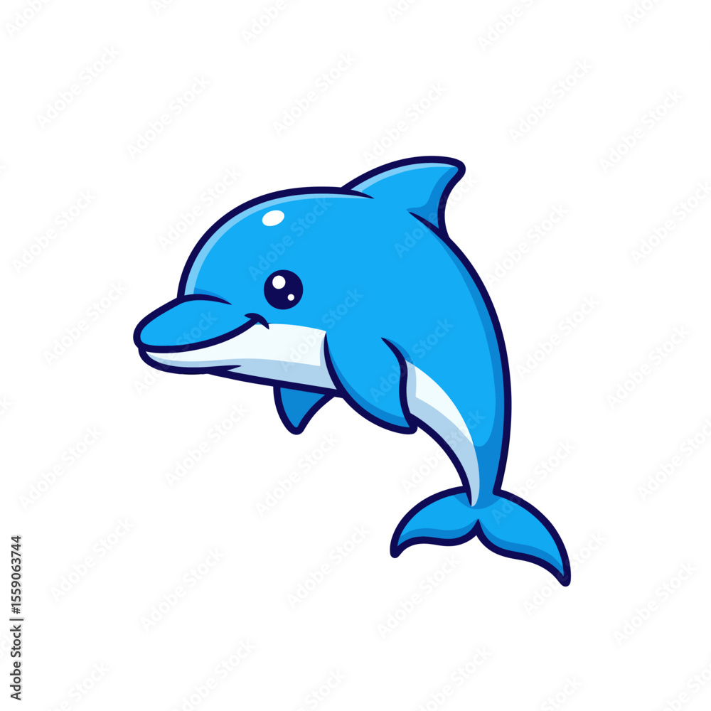 Fototapeta premium Cute sea creature icons very cool design