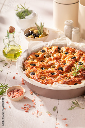 Traditional focaccia with g...