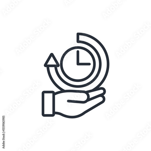 long term icon. vector.Editable stroke.linear style sign for use web design,logo.Symbol illustration.