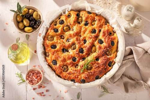 Tasty focaccia made of sea ...