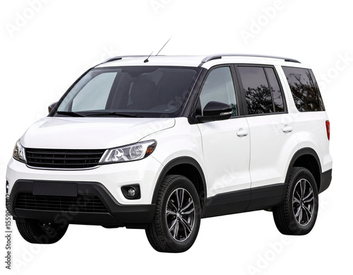 Family car,Luxury SUV isolated on transparent and white background.
