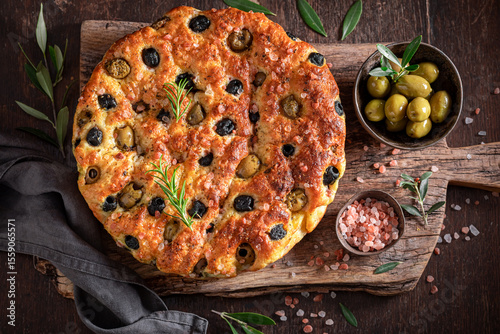 Traditional focaccia made o...