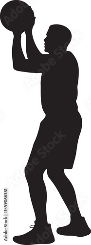 Player Dunking Basketball Silhouette

Basketball Dribbling Action Vector

Jump Shot Silhouette of Basketball Player

Basketball Hoop and Ball Vector Art

Fast Break Basketball Scene Silhouette