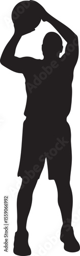 Player Dunking Basketball Silhouette

Basketball Dribbling Action Vector

Jump Shot Silhouette of Basketball Player

Basketball Hoop and Ball Vector Art

Fast Break Basketball Scene Silhouette