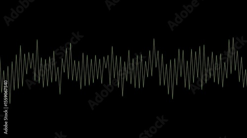 Audio waveform on black background