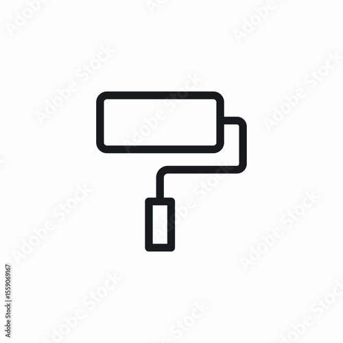 brush roller icon sign vector