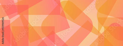 Wallpaper Mural Abstract overlap red and orange overlap triangle geometric technology pattern. minimal rectangle randomly red, orange lines transparent background layers overlapping presentation design. Torontodigital.ca