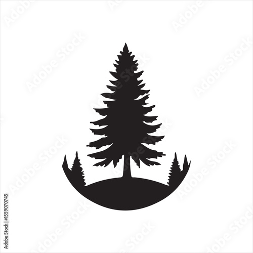 trees vector silhouette clip art design illustration collection