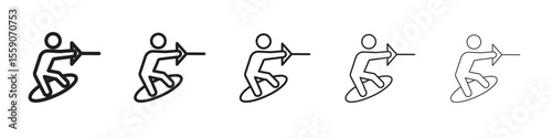 Wakeboarding icon vector design element vector eps 10