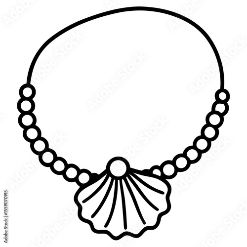 Minimal Shell Anklet Vector