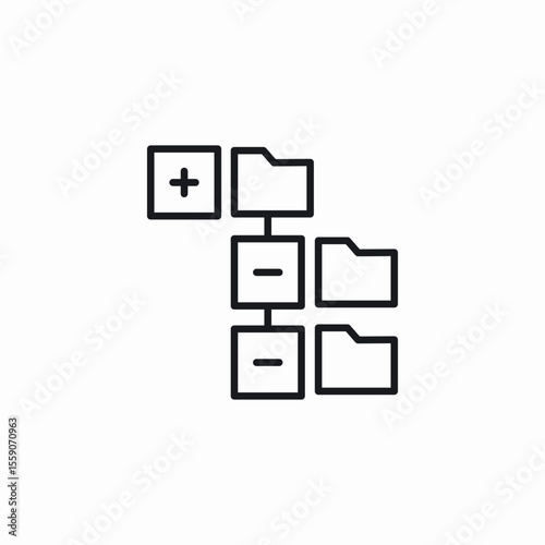 folder order icon sign vector