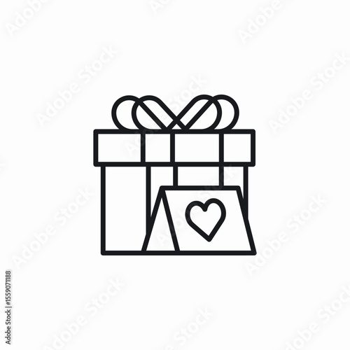 gift box offer icon sign vector