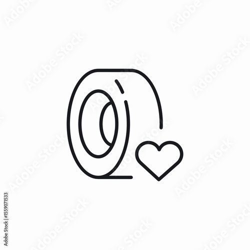 hearted car tires icon sign vector