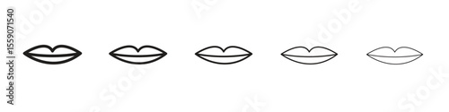 Thin lips icon vector design element vector eps 10