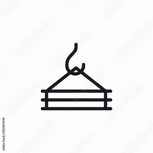 hook lifting icon sign vector
