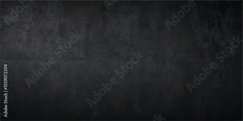 "Industrial Dark Grey Wall Texture with Cement and Black Tones – Grunge Background in Panorama with Soft White Gradient for Modern Design Use"
